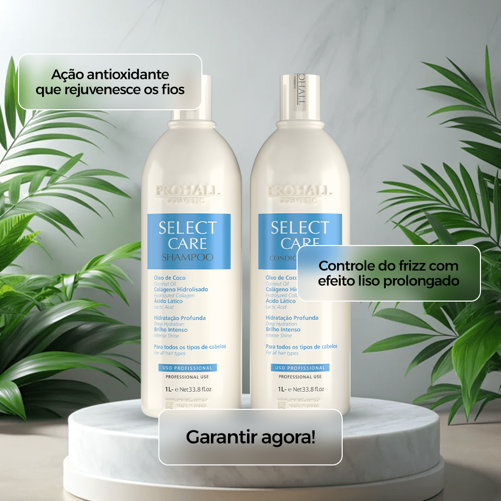 Kit Select Care Shampoo 1 Litro + Condicionador 1 Litro + Máscara 500g - Prohall