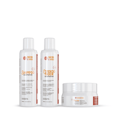 Kit Shampoo Condicionador e Máscara Cachos e Curvas 250g - Raízes & Vibes - Prohall
