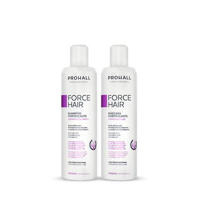 Kit Crescimento Capilar Acelerado: Shampoo + Máscara Fortificante | Force Hair