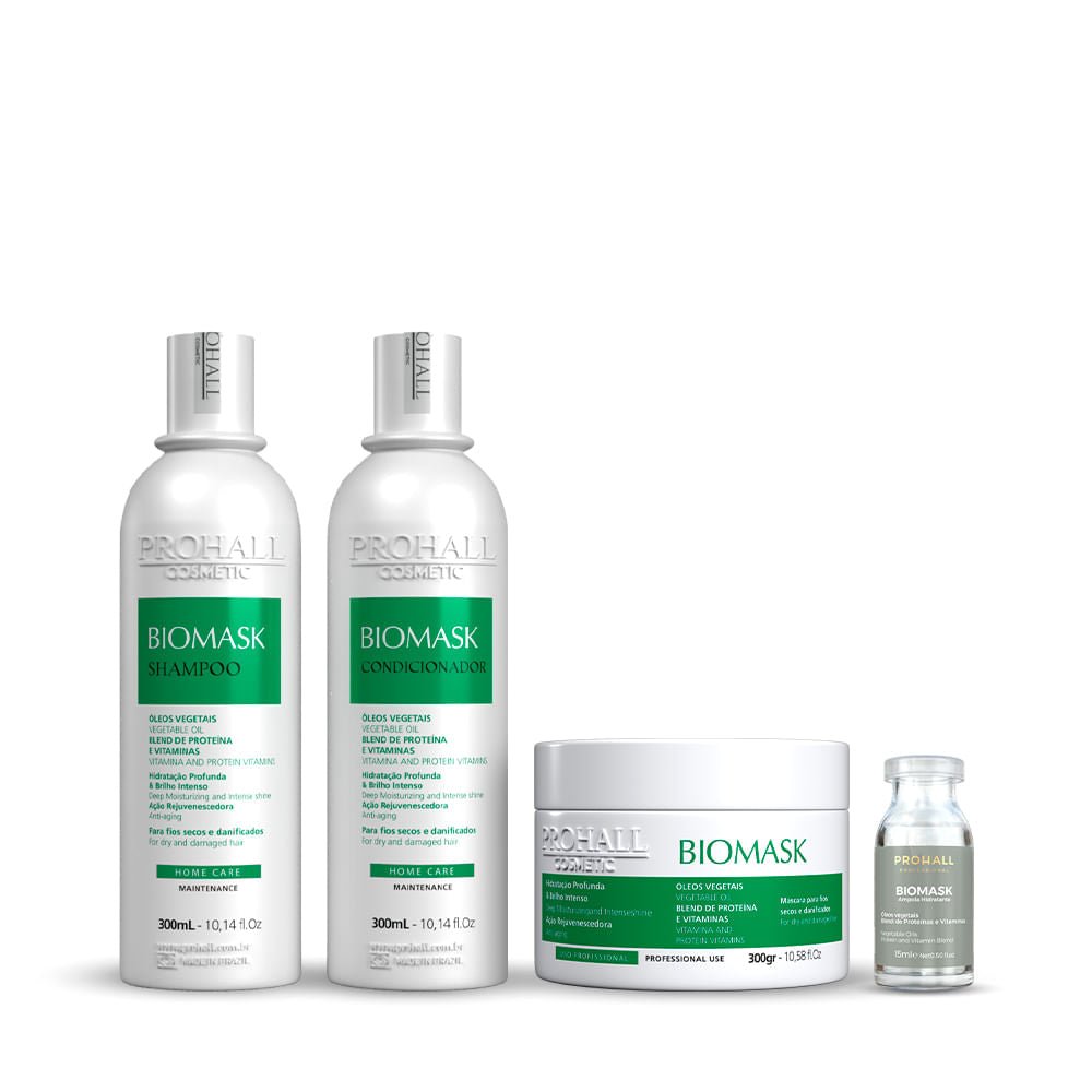Biomask Kit Completo Biomask: Hidratação e Nutrição. | Prohall