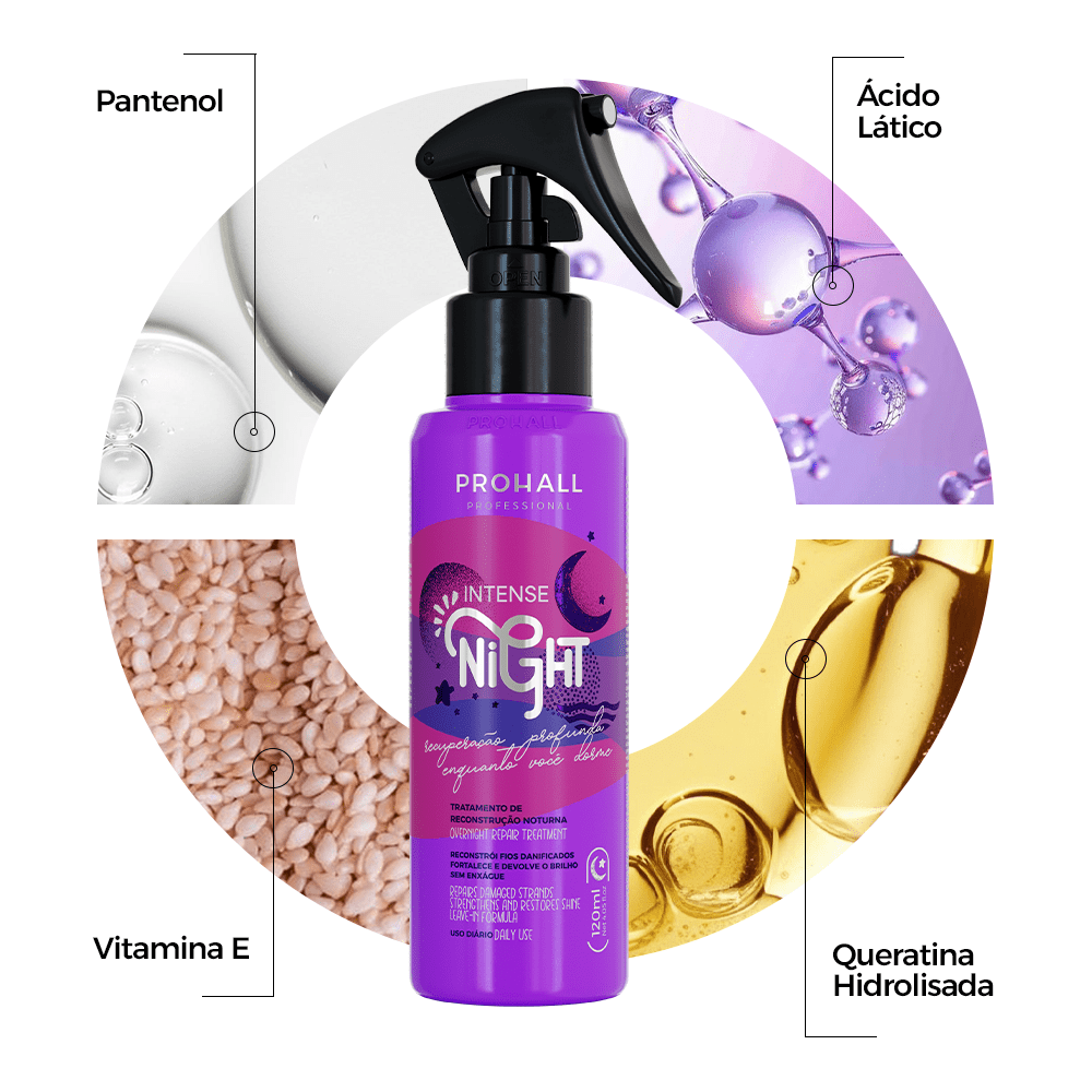 Leave-in de tratamento Noturno: Repara o Cabelo Enquanto Dorme | Intense Night - Prohall