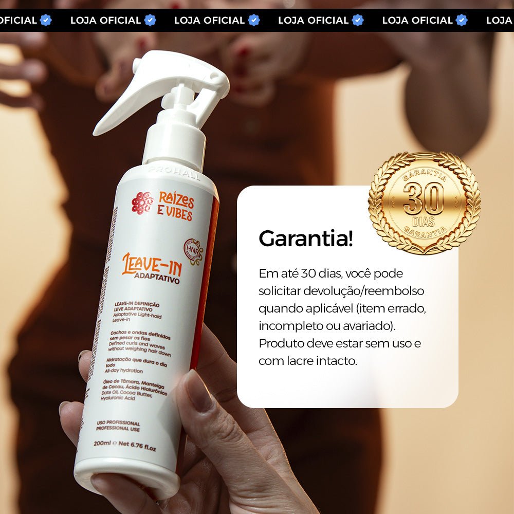 Leave-in Definição Hidratação e Proteção Solar Para Cachos 200ml - Raízes & Vibes - Prohall