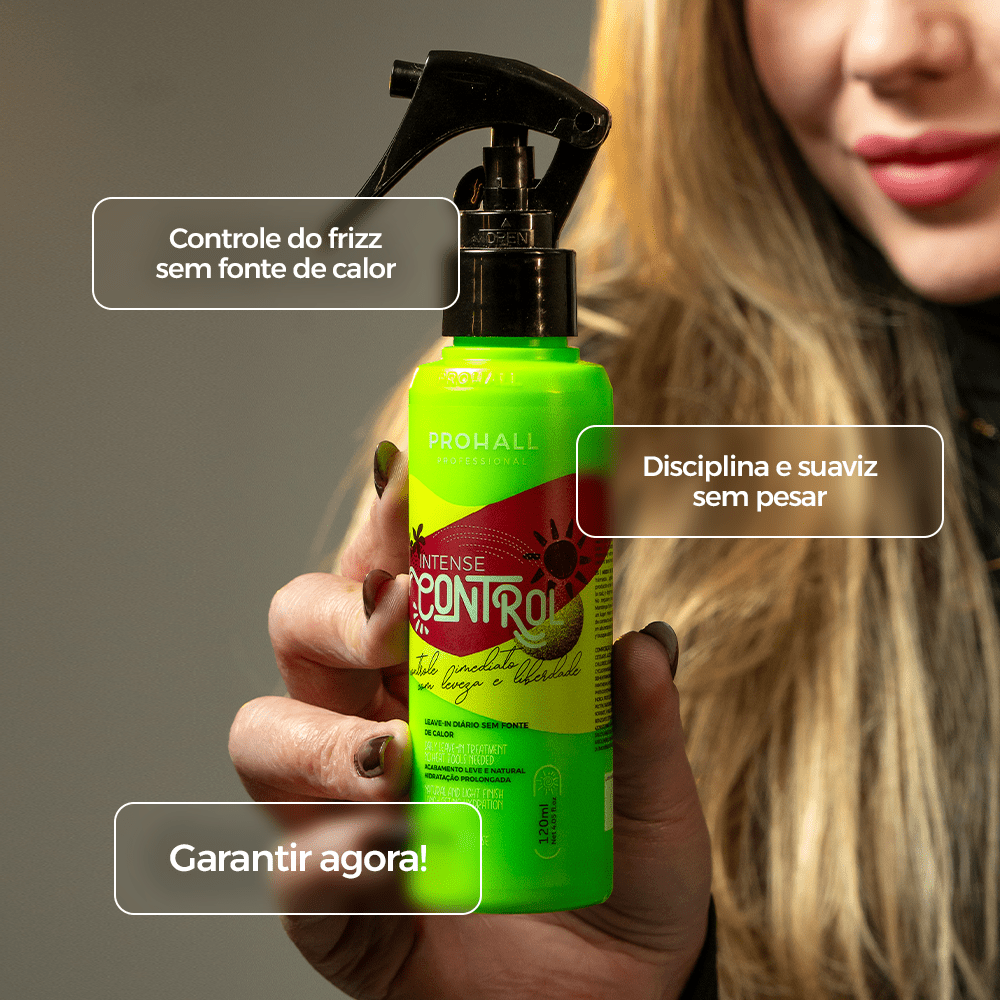 Leave - in Intense Control antifrizz imediato sem uso de calor - 120ml - Prohall