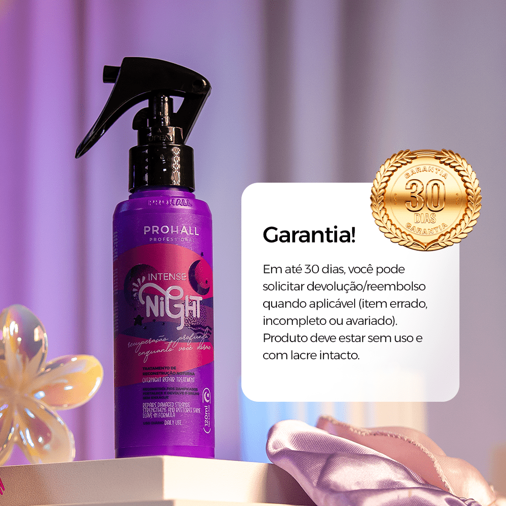 Leave - in Intense Night reparação noturna para cabelos danificados - 120ml - Prohall