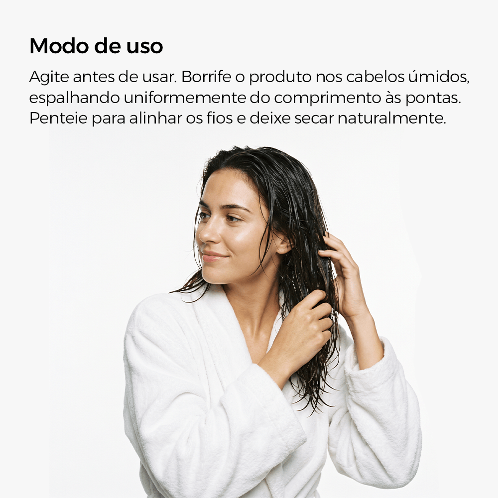 Leave-In Secar sem Frizz: Controle de Frizz e Proteção Sem Uso de Secador 200ml - Prohall
