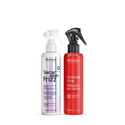 Leave-In Secar Sem Frizz + Protetor Térmico Absolut One 12 benefícios - Prohall