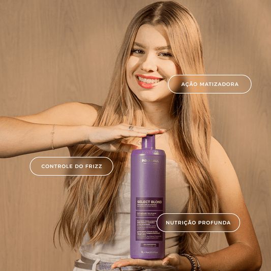 Máscara Antifrizz para fios Loiros e Coloridos - Select Blond 1L - Prohall