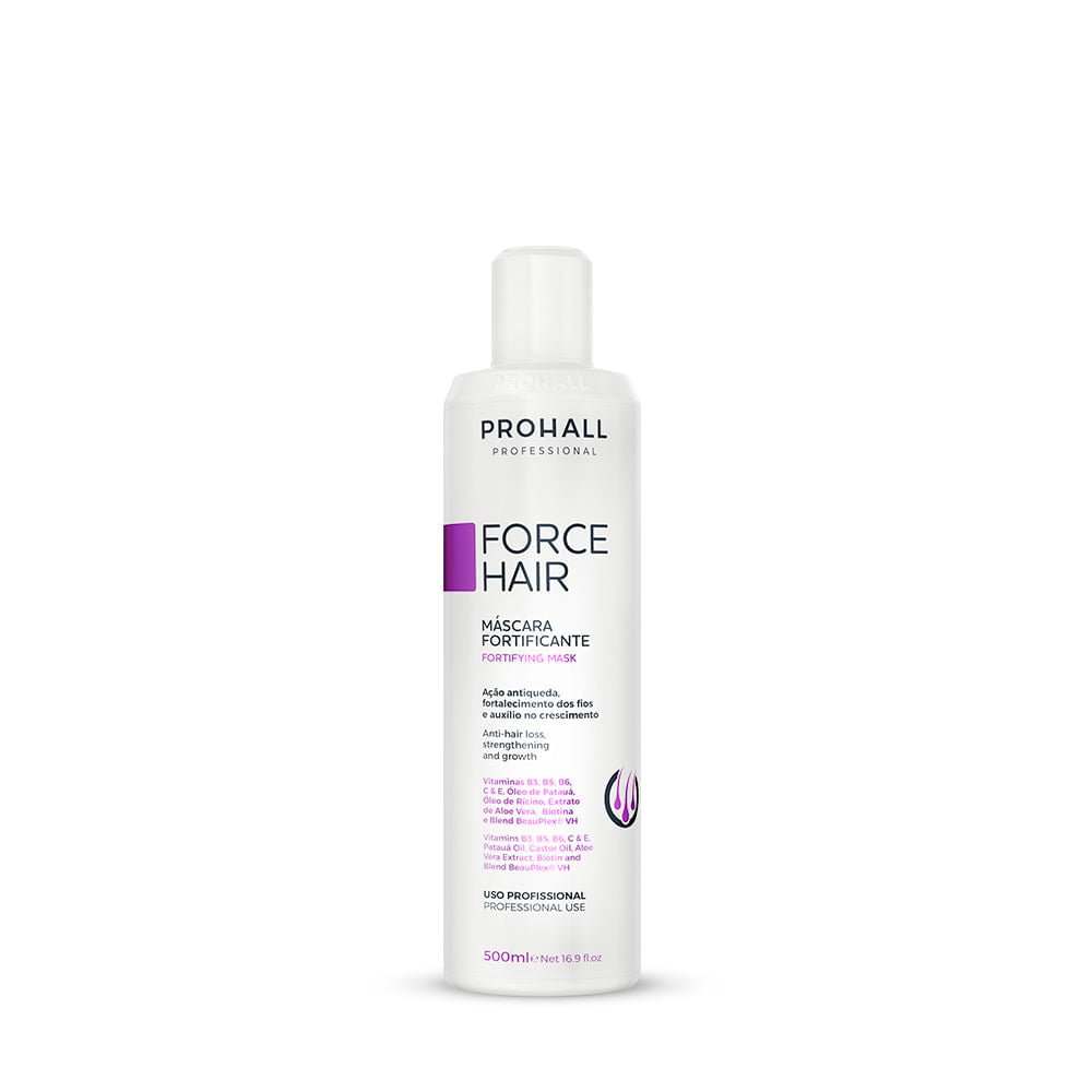 Máscara De Crescimento Fortificante Force Hair 500ml - Prohall