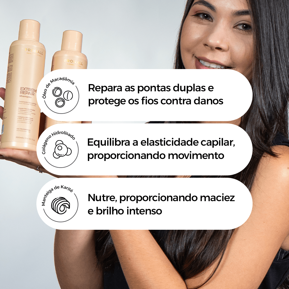 Máscara Profissional Ultra Nutritiva Extreme Repair 50g - Prohall