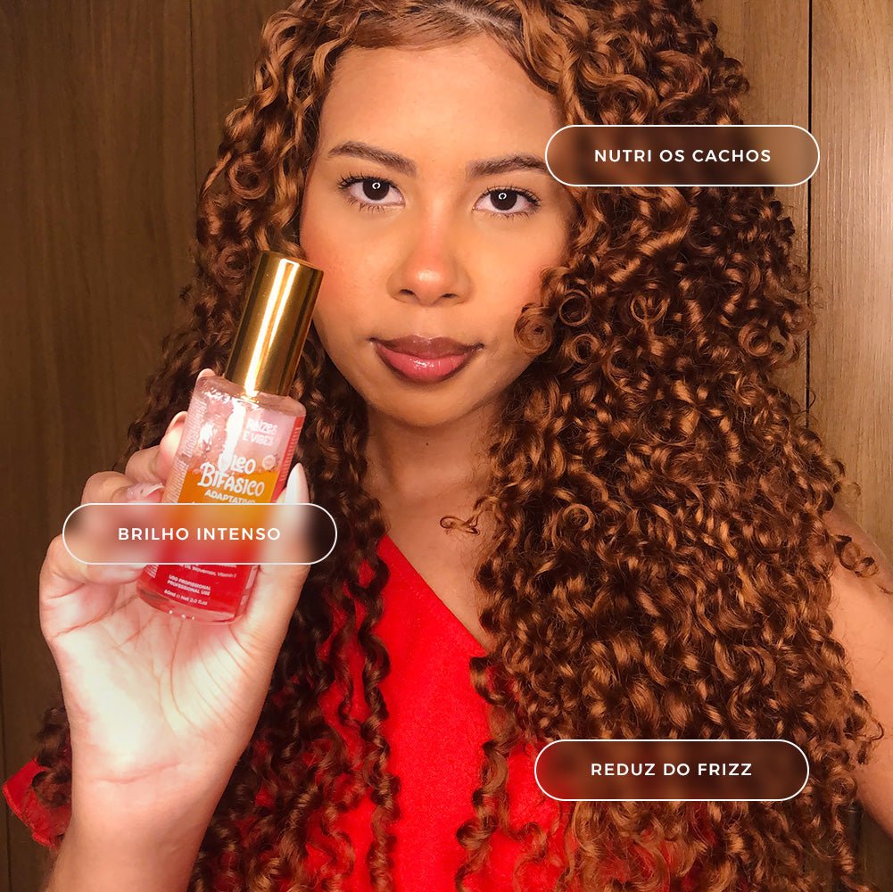 Óleo Bifásico Nutrição e Brilho Imediato Adaptativo 60ml - Raízes & Vibes - Prohall