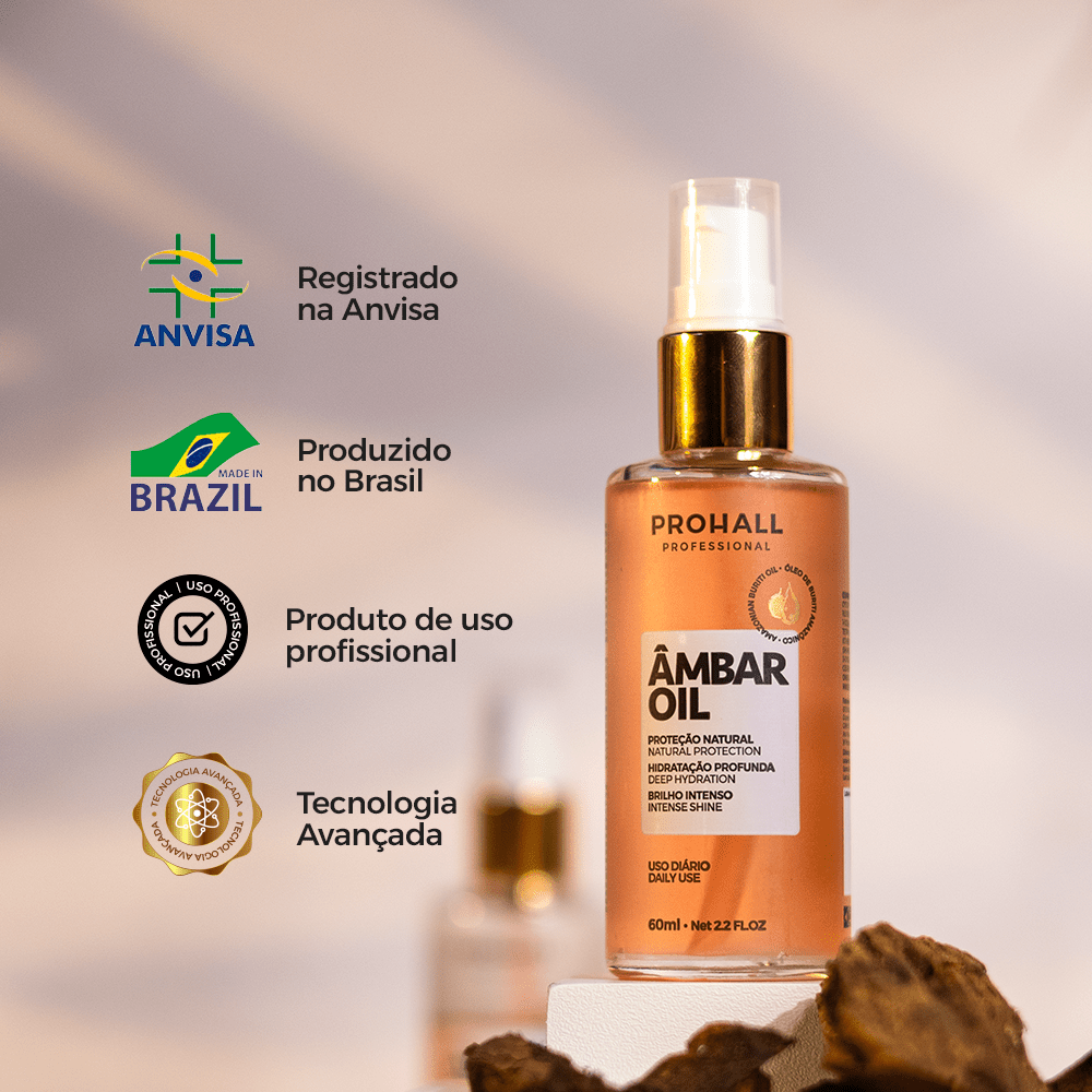Óleo Finalizador Ambar oil Elixir de proteção 60ml - Prohall