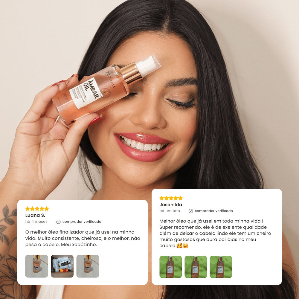 Óleo Finalizador Ambar oil Elixir de proteção 60ml - Prohall