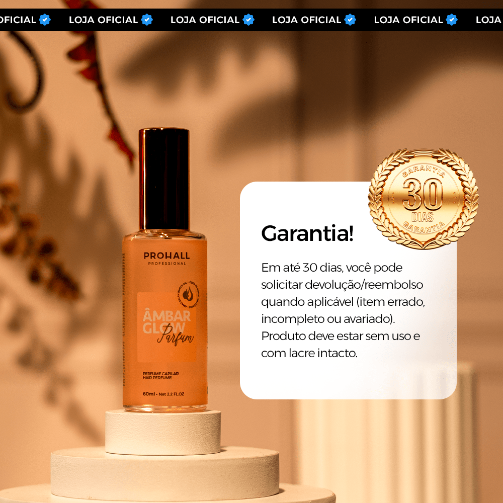 Perfume Capilar Ambar Glow intense parfum 60ml - Prohall
