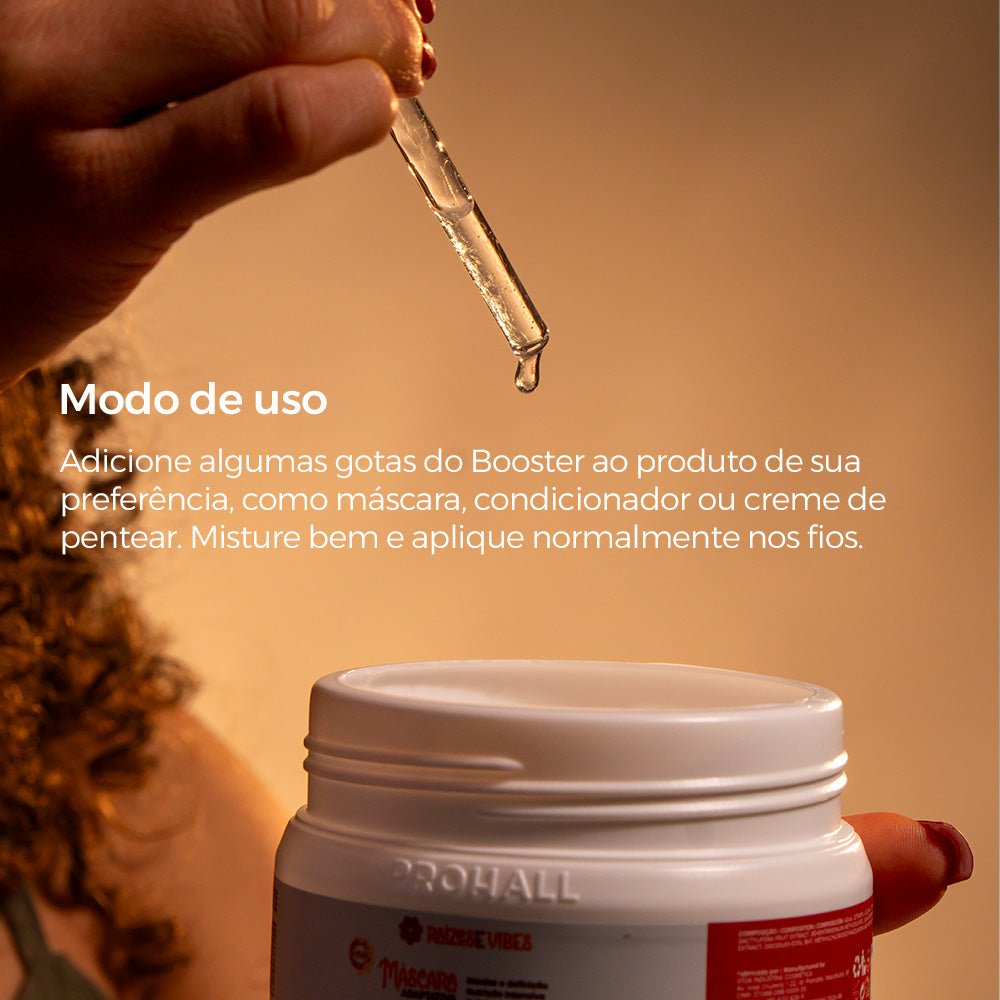 Potencializador de Cachos Definição Natural Booster Concentrado 30ml - Raízes & Vibes - Prohall