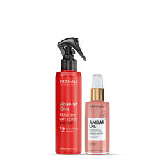 Protetor Térmico Absolut One + Âmbar Oil Para Brilho e Nutrição - Prohall
