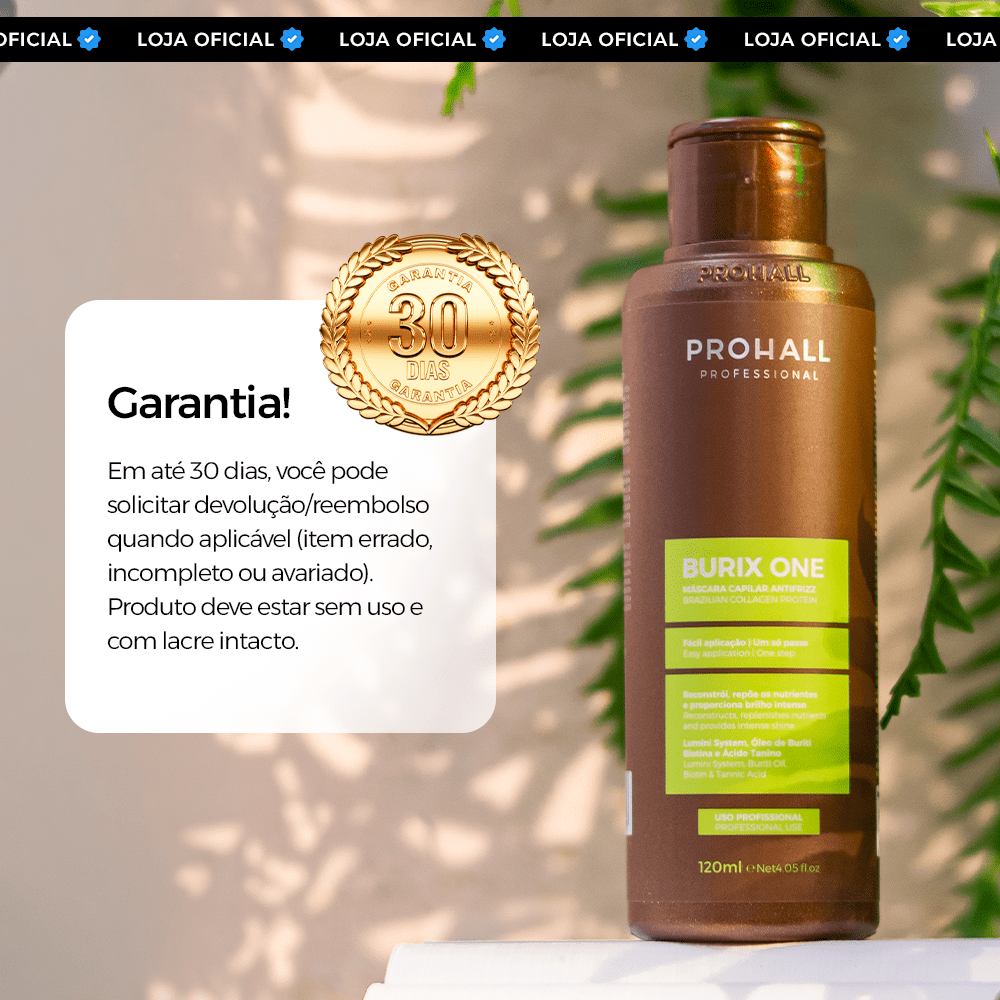 Reestruturação Molecular Tanino Orgânica Burix One 120ml - Prohall
