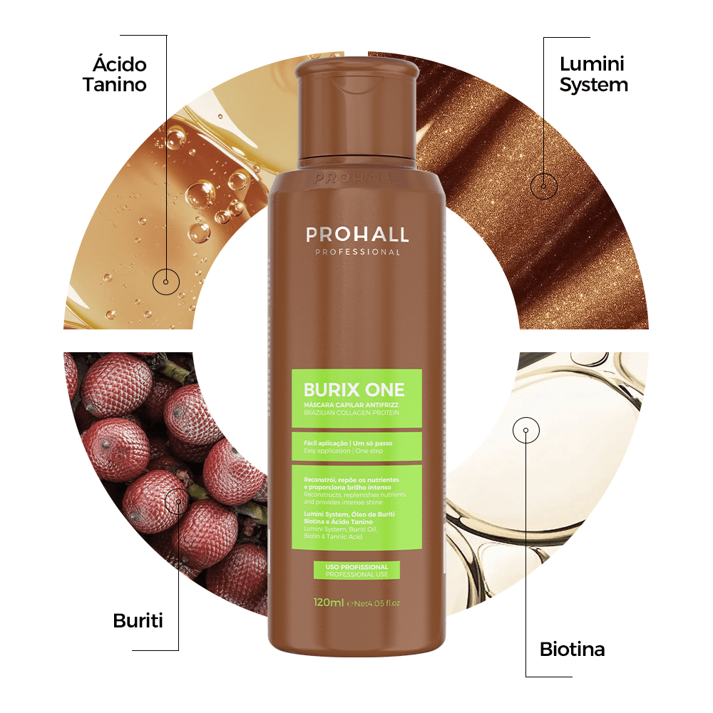 Reestruturação Molecular Tanino Orgânica Burix One 120ml - Prohall