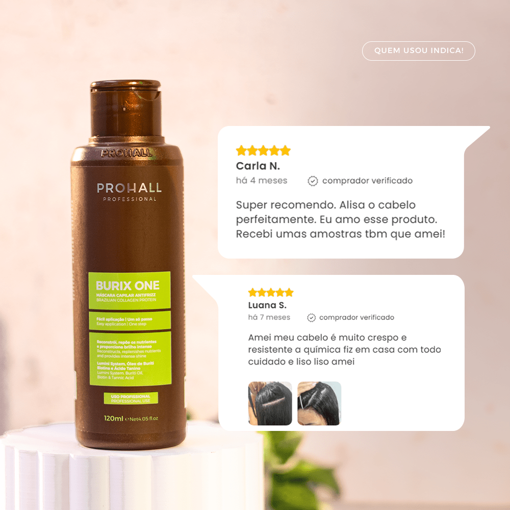 Reestruturação Molecular Tanino Orgânica Burix One 120ml - Prohall