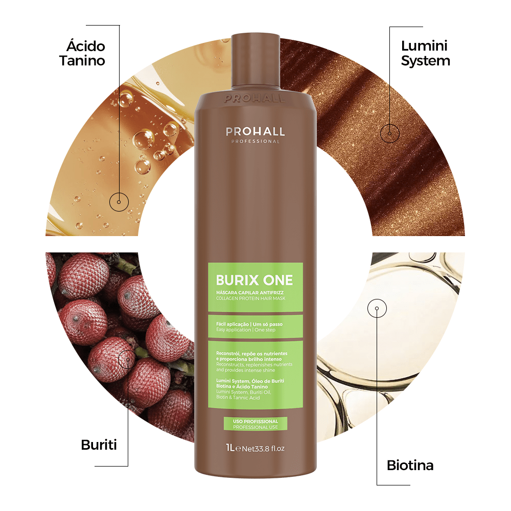 Reestruturação Molecular Tanino Orgânica Burix One 1L - Prohall