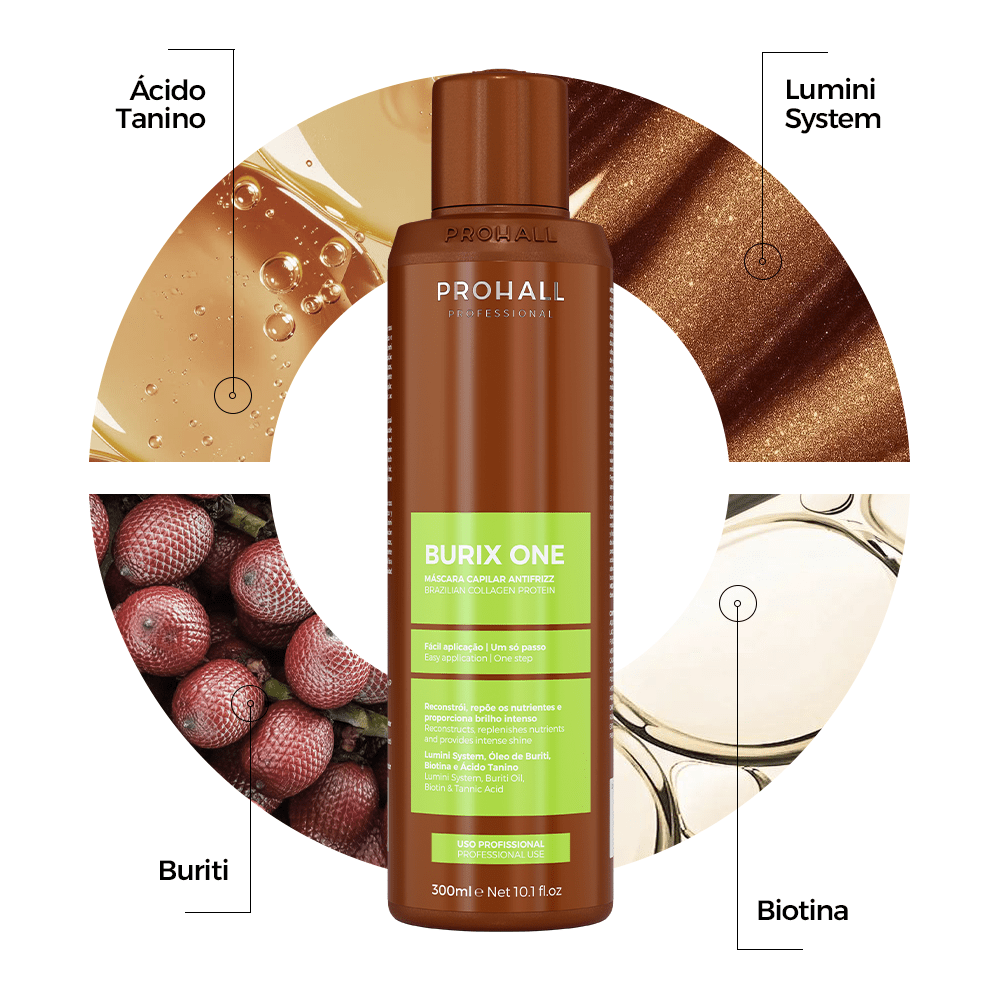 Reestruturação Molecular Tanino Orgânica Burix One 300ml - Prohall