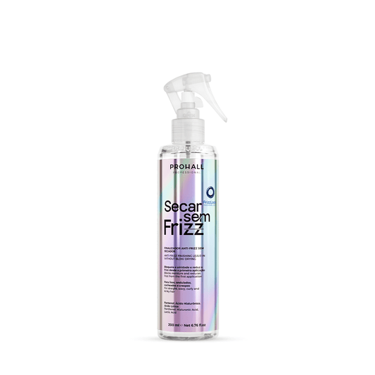 Secar sem Frizz: Controle de Frizz e Proteção Sem Uso de Secador 200ml - Prohall