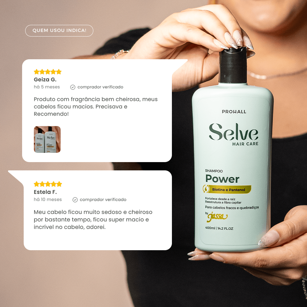 Shampoo de encorpamento para cabelos finos e fraco/ Selve Power - Prohall