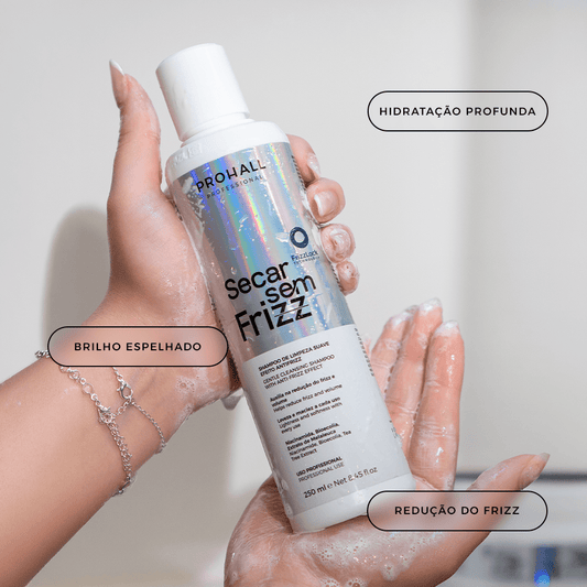 Shampoo de Limpeza Suave Antifrizz | Secar sem Frizz 250ml - Prohall