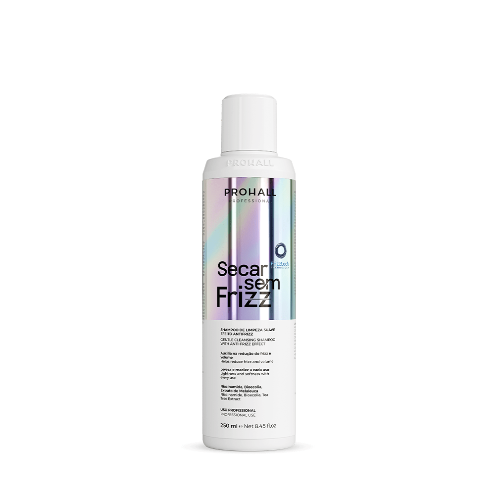Shampoo Limpeza Suave Secar sem Frizz 250ml - Prohall