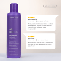 Shampoo Matizador: Loiro Sem Tons Amarelados | All Blond 300ml - Prohall