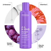 Shampoo Matizador: Loiro Sem Tons Amarelados | All Blond 300ml - Prohall